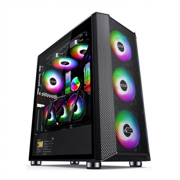 마그네틱 디자인의 컴퓨터 케이스 먼지 필터는 6개의 팬을 지원합니다 ATX Mid-Tower PC 게임용 케이스 유리 측면 패널 케이블 관리