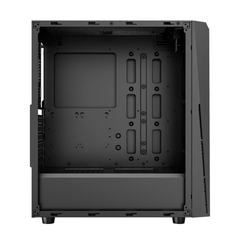ETEK - 데스크톱 컴퓨터 케이스 전면 패널에 ARGB LED 스트립, 사이드 패널 상단 I / O 패널에 온화 유리