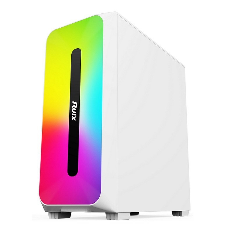 Micro ATX/ATX/ITX CASE Dazzle ARGB 효과 전면 패널 하단 장착 전원 공급 장치(흑백)