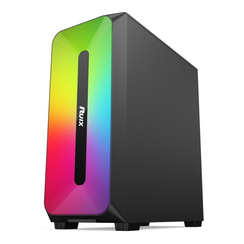 Micro ATX/ATX/ITX CASE Dazzle ARGB 효과 전면 패널 하단 장착 전원 공급 장치(흑백)
