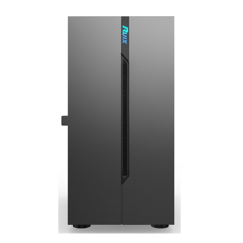 ETEK 컴퓨터 케이스 - 열 수 있는 왼쪽 패널 전원 공급 하단 마운트 설치 가능한 RGB 팬 단순하고 관대한 패널