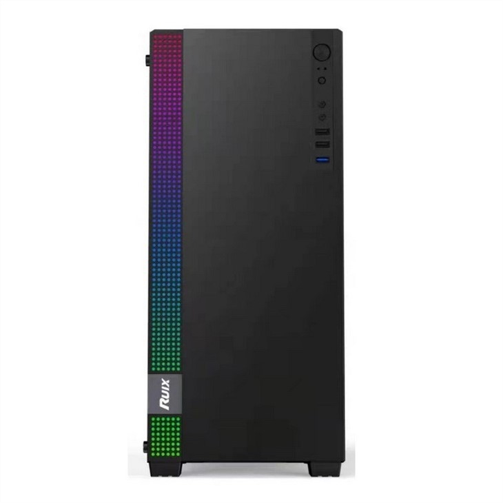 미드 타워 PC 게임 케이스 ETEK 미드 타워 PC 게임 ATX 컴퓨터 케이스 지원 6 ARGB 팬, 템퍼드 글래스 사이드 판델.
