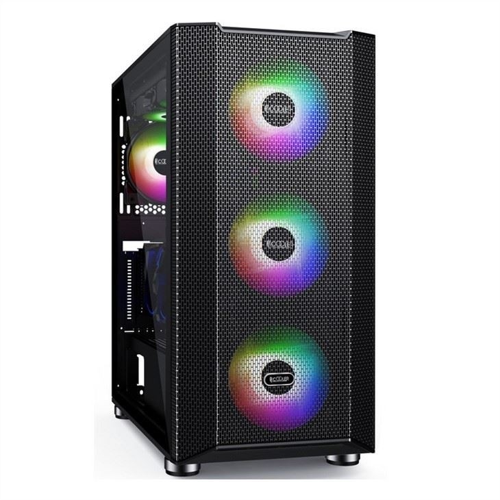 마그네틱 디자인의 컴퓨터 케이스 먼지 필터는 6개의 팬을 지원합니다 ATX Mid-Tower PC 게임용 케이스 유리 측면 패널 케이블 관리