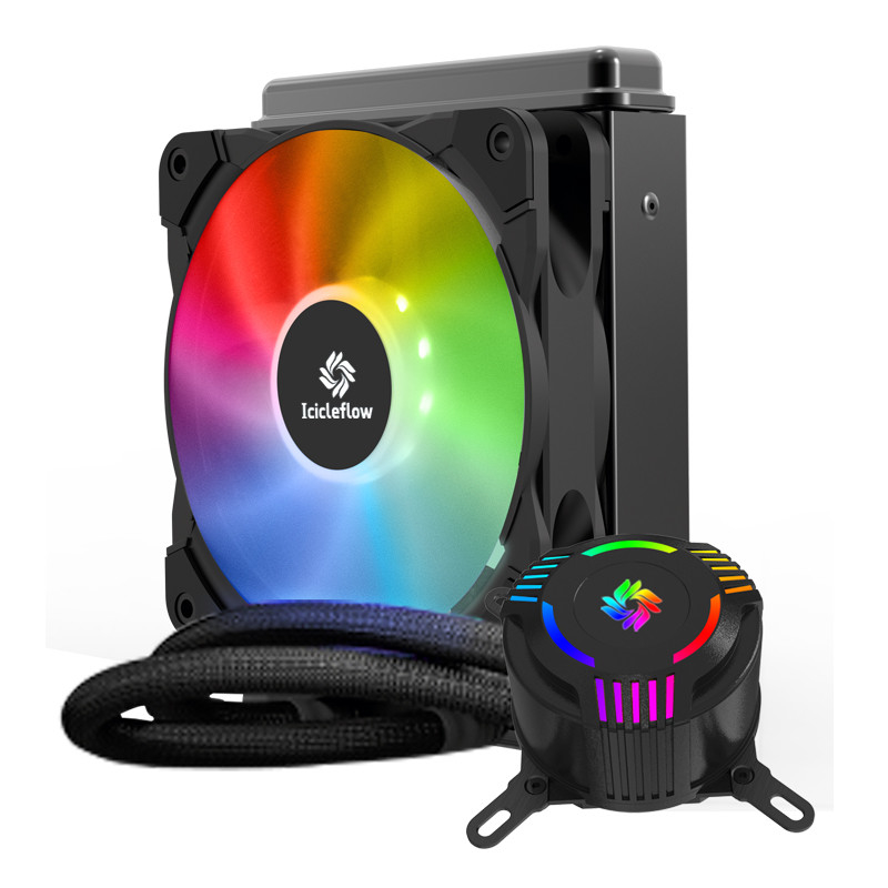 AMD / 인텔 CPU를 위한 120 밀리미터 RGB CPU 컴퓨터 케이스 냉각기 냉각 장치 새지 않는 고유속 펌프
