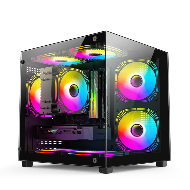 마이크로-ATX/ITX PC 케이스 경이로운 열 분사 게이머 프로에 대한 다양한 하드웨어 설정을 지원합니다