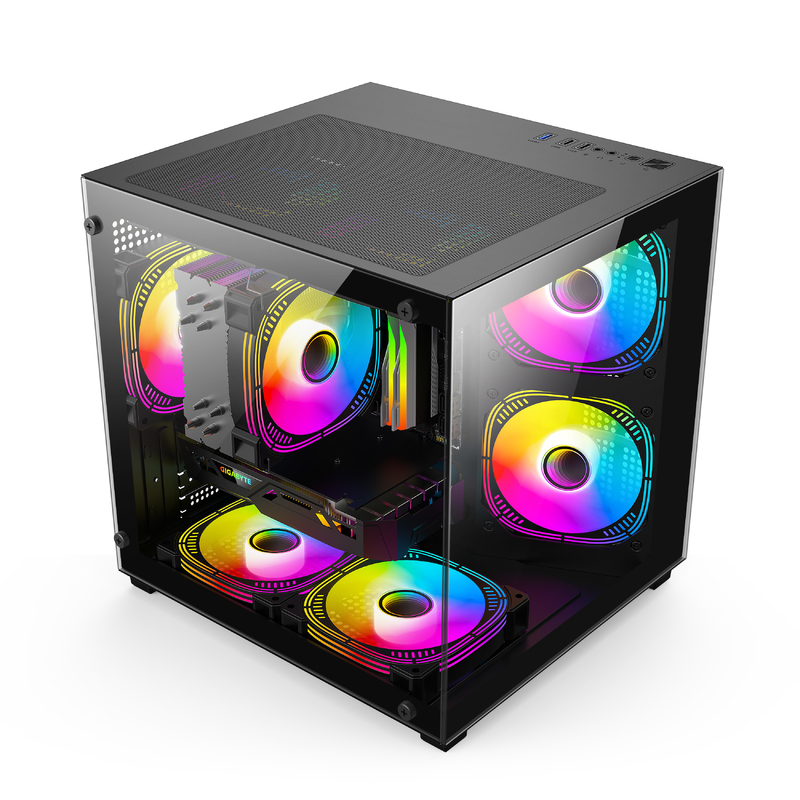 마이크로-ATX/ITX PC 케이스 경이로운 열 분사 게이머 프로에 대한 다양한 하드웨어 설정을 지원합니다