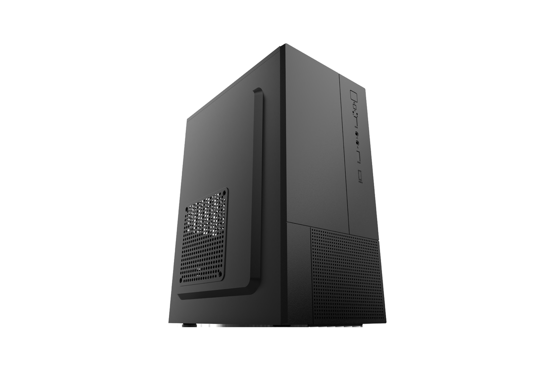 컴팩트 마이크로 ATX 케이스는 저렴한 가격에 넓은 내부 공간을 갖추고 있습니다. 얇은 전면 패널은 현대적인 설정에 이상적입니다.