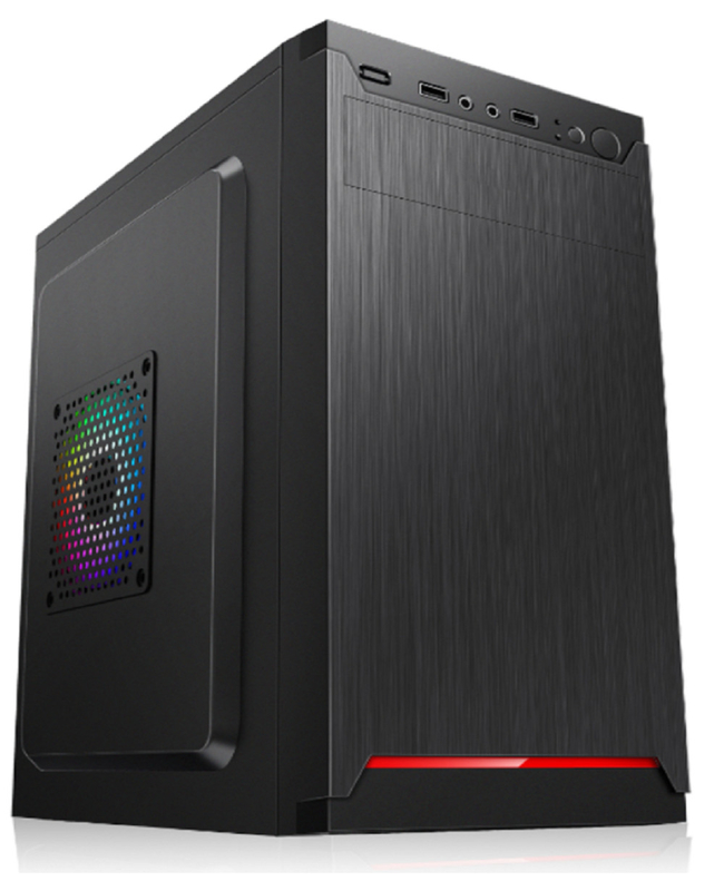 마이크로ATX 미니ATX 4 확장 슬롯 2HDD 2 SSD 12cm 및 8cm 팬 마운트 컴팩트 가벼운 컴퓨터 케이스 돈