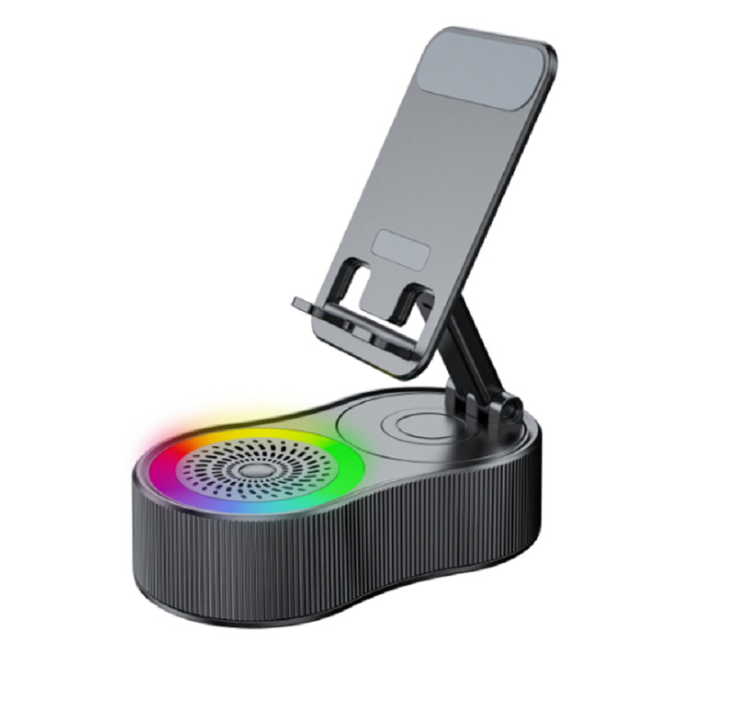 통합 블루투스 스피커 3000mAh 파워 뱅크 USB 포트와 함께 TWS 페어링 RGB 조명 음악 애호가용 휴대용