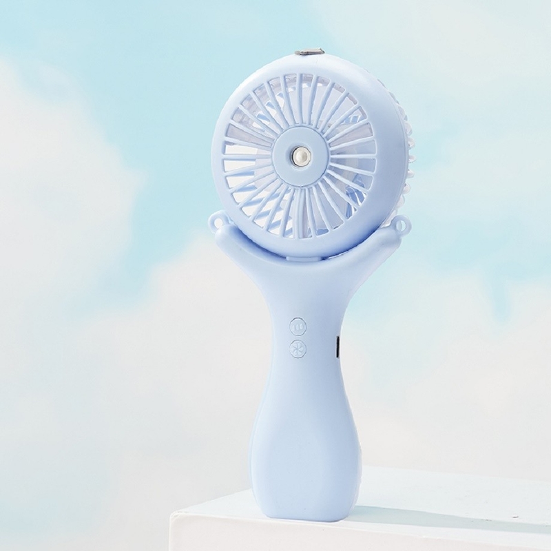 500mAh 배터리 2시간 충전 3풍속 148g 가벼운 헬터네크 데스크톱 휴대용 3인1 나노 스프레이 팬