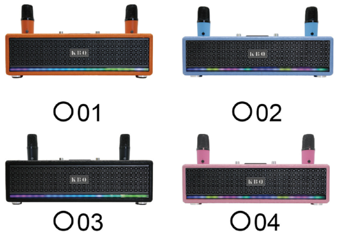 듀얼 LTK53101 증폭기 2.5인치 풀 레인지 스피커 40mm 트위터 2400mAh 배터리 LED 라이트 스트립3