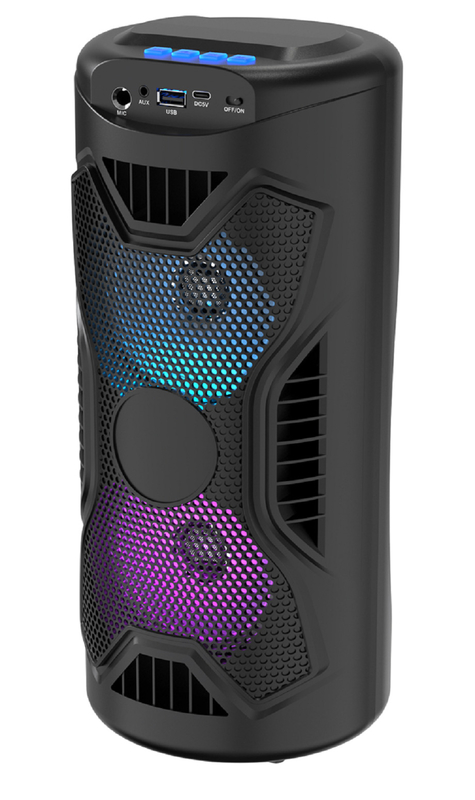 4인치 45마그네트 스피커 1200mAh 배터리 무선 TWS 60Hz-16kHz 응답 블루투스 / USB/TF/FM/AUX/TWS / 마이크 / RGB 지원