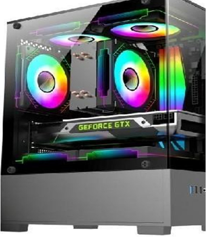 컴퓨터 케이스는 MicroATX/MiniITX 메인보드를 지원합니다. SSD용 하부 HDD + 전원 부리.