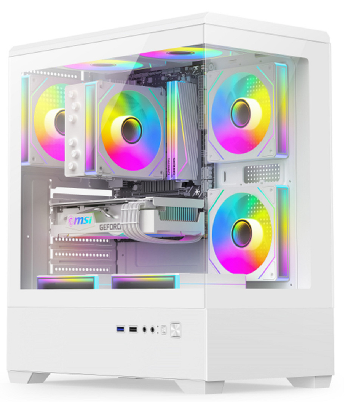 E-ATX/ATX 메인보드를 지원하는 풀 사이즈 호환성 아키텍처 330mm 그래픽 카드 240mm 상단에 장착된 물 냉각 그리드 컴퓨터 케이스