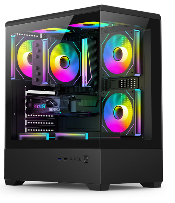 E-ATX/ATX 메인보드를 지원하는 풀 사이즈 호환성 아키텍처 330mm 그래픽 카드 240mm 상단에 장착된 물 냉각 그리드 컴퓨터 케이스