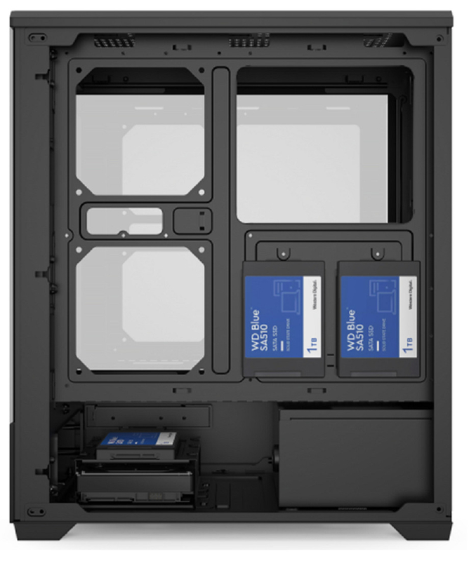 E-ATX/ATX/M-ATX 11 팬 슬롯 컴퓨터 케이스 듀얼 모드 드라이브 베이, 0.6mm SPCC 스틸 + ABS 패널