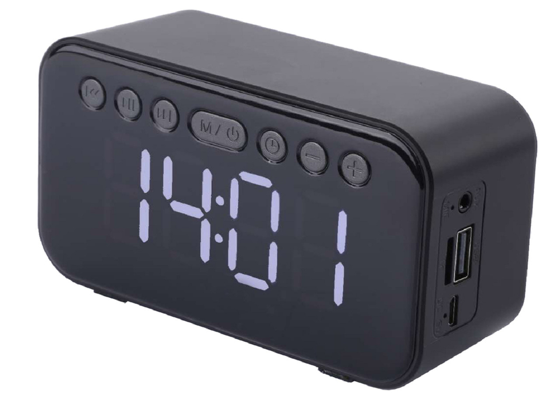 이 블루투스 스피커는 블루투스, AUX, TF 카드, USB FM 라디오를 지원합니다. 500mAh 배터리, USB 충전. 52mm 스피커, 32GB TF 카드 확장.