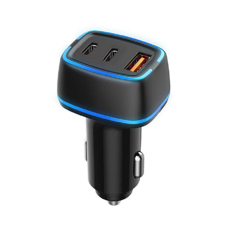 3포트 출력 총 78W 전원 12-24V DC 입력 PD/QC 고속 충전 지원 ABS+PC 방염 소재