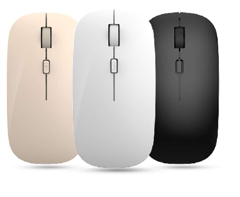 2.4G 무선 마우스 (Windows 및 iOS 지원, 4개의 정밀 버튼, 1200DPI 트래킹, ABS 소재)