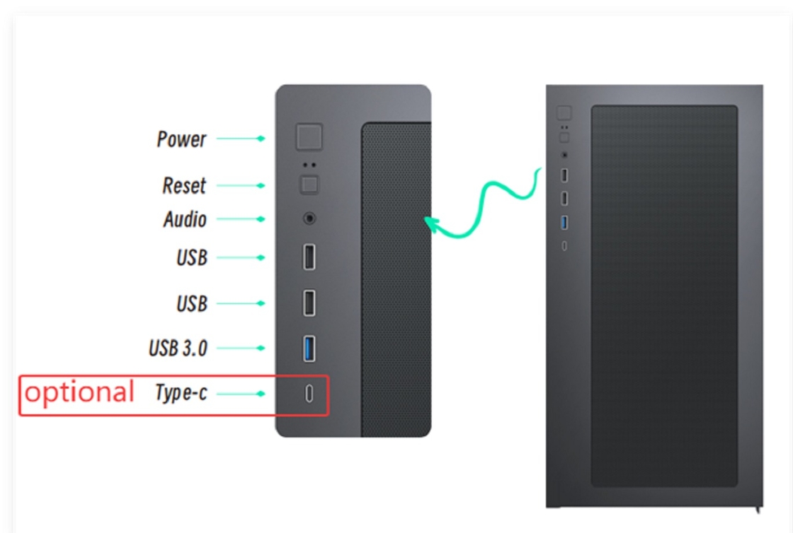 EATX 풀타워 게이밍 케이스 SPCC+ABS+우드 구조 전면 듀얼 USB 1.0+USB 3.0+Type-C 옵션 트리플 수냉 지원