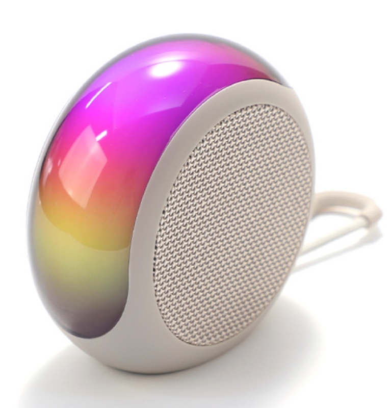 ETEK 휴대용 블루투스 5.3 스피커, 7W 베이스, 1200mAh 배터리, RGB 라이트 & TF/FM 재생 블랙 레드 그린 화이트