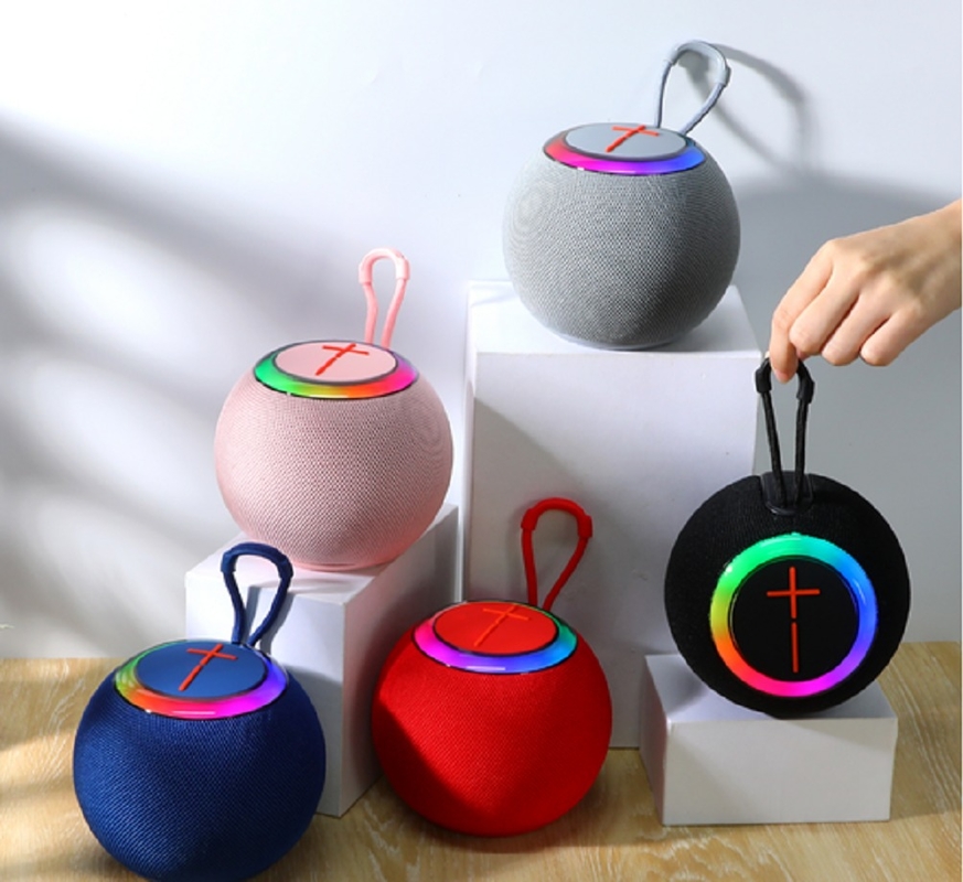 ETEK 휴대용 블루투스 5.3 스피커 1500mAh RGB 라이트 서핑 스트랩 AUX TF FM USB 재생