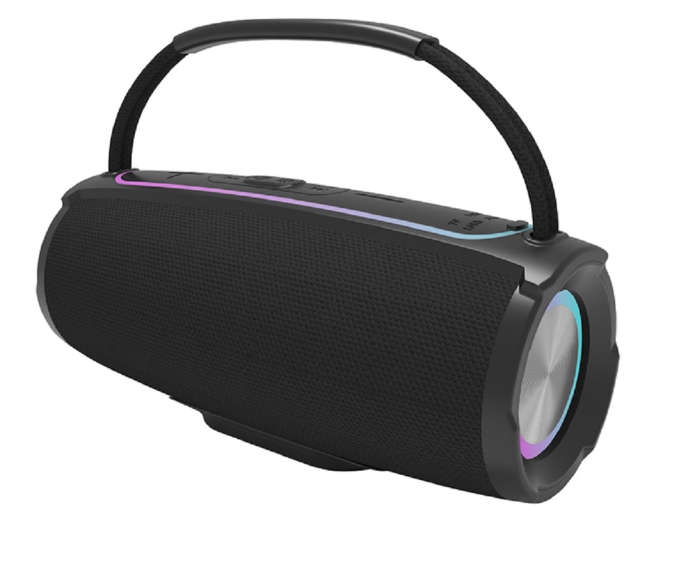 듀얼 10W 블루투스 5.3 스피커 2600mAh 손잡이 디자인 RGB 라이트 & 4가지 모드 재생 AUX TF FM USB 플래시 드라이브