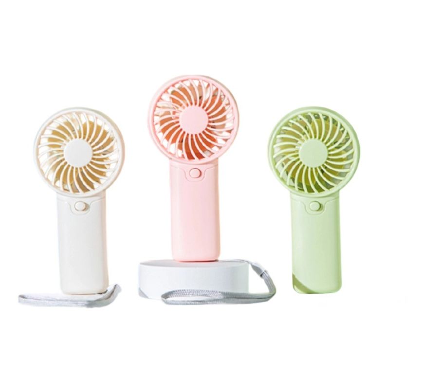 AAA 배터리 휴대용 팬 2W ABS 몸체 6*3.7*12.5cm 크기 53.7g 가벼운 라니어드 녹색 빨간색 흰색