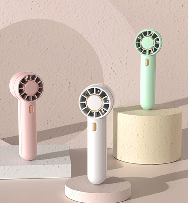 ABS 소재 3단형 C형 재충전형 미니 팬 6H 런타임 1200mAh 배터리 흰색 녹색 분홍색