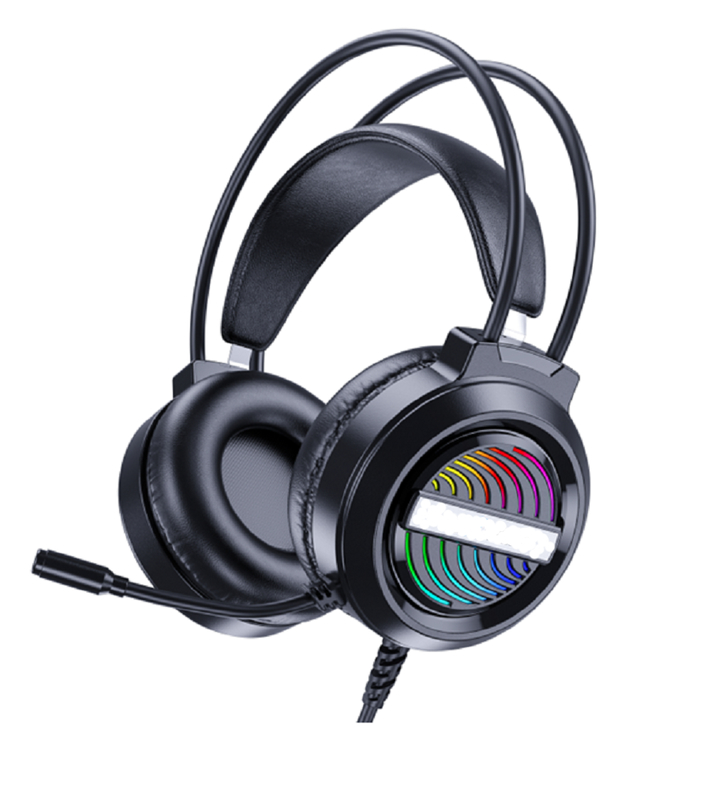 ETEK 게임 유선 헤드폰 50mm 드라이버 20Hz-20kHz 응답 전방향 마이크 2.0M 케이블