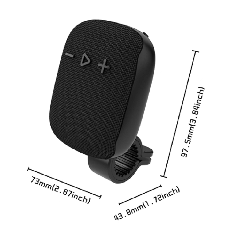 블루투스 5.3 스피커, 5W 45MM 드라이버, 400mAh 배터리, ABS+천+실리콘 소재, TF/FM/USB 재생 및 통화 (블랙, 레드, 블루)