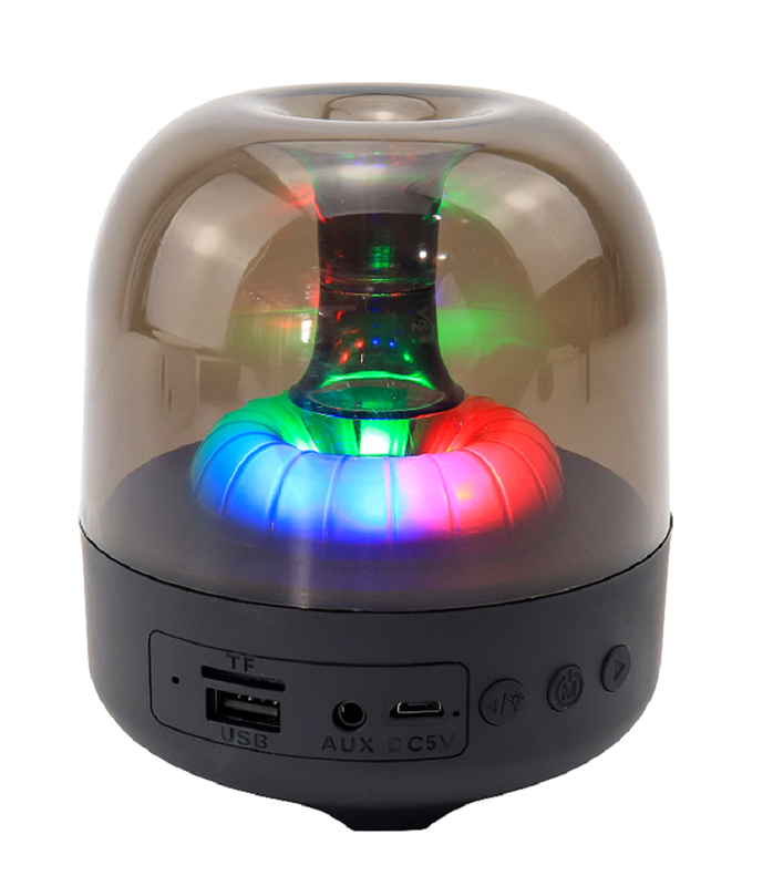 ETEK 블루투스 5.3 스피커, 5W 52MM 드라이버, 500mAh 배터리, ABS+PC 소재, RGB 라이트, AUX/TF/FM/USB 재생 및 통화(블랙)
