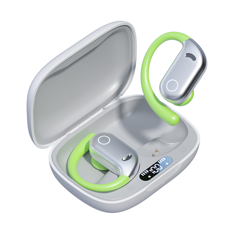 ETEK 방수 LED 디스플레이 이어폰, 블루투스 5.4, 50mAh 이어폰 셀 + 300mAh 케이스 (보호 보드), F14.2 스피커