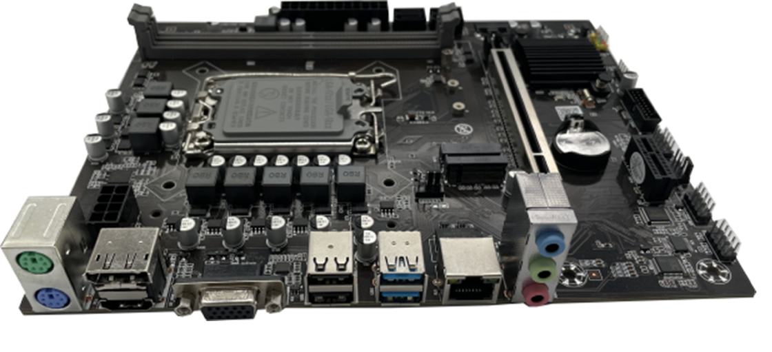 ETEK H610 LGA1700 CPU용 마이크로 ATX 메인보드 DDR4 듀얼 채널 PCIe 4.0 x16 슬롯 DP+HDMI+VGA 선택 출력
