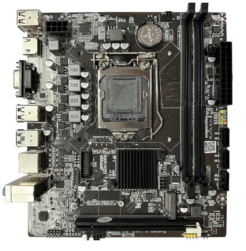 ETEK H110 칩셋 Micro-ATX 마더보드 (6~9세대 CPU용) 듀얼 채널 DDR4 VGA+HDMI 출력 3*SATA 포트 + 1*M.2 슬롯