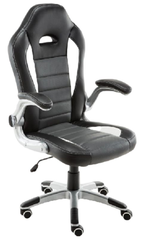 플립업 팔걸이 & 트리플 PU 패딩 인체공학 의자 320mm PU 캐스터, 분체 도장 베이스 및 100mm 페인팅 가스 리프트