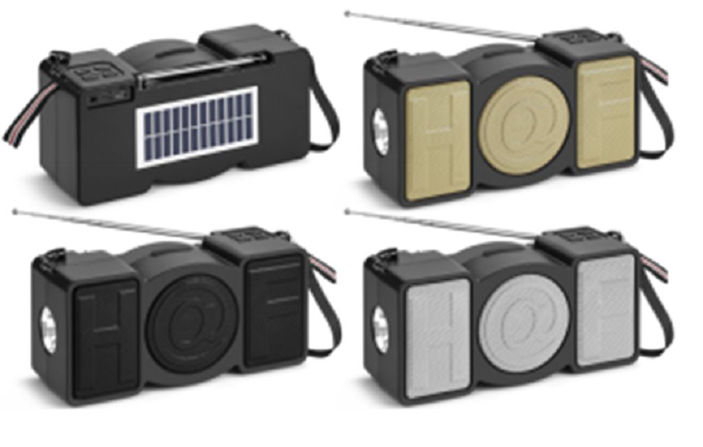 ETEK 78mm 20W 스피커, ABS+철망 구조, USB/TF/FM, 7단 안테나, LED 플래시라이트, BT TWS, 1W 태양광 패널