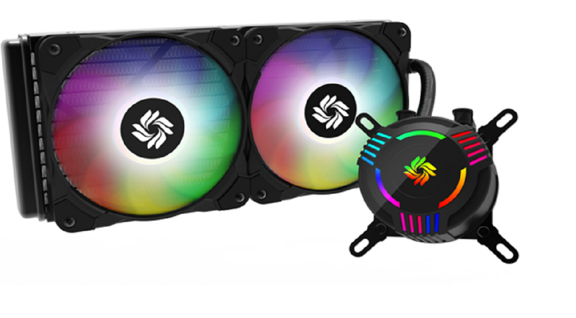 240mm ARGB Liquid CPU Cooler with 400mm Rubber Hose and PWM Fan 1800 RPM for LGA1700 & AM5 Sockets