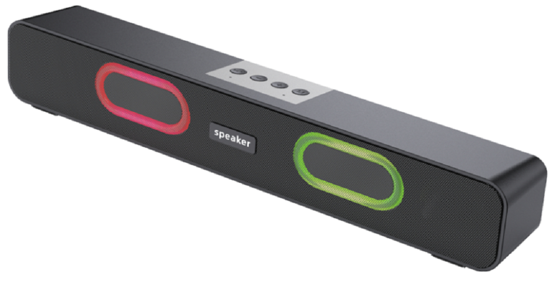 10W 다기능 휴대용 블루투스 스피커, TF/USB/FM/AUX, 핸즈프리 통화, 듀얼 다이어프램, 라이트 포함, 1200mAh, 블랙