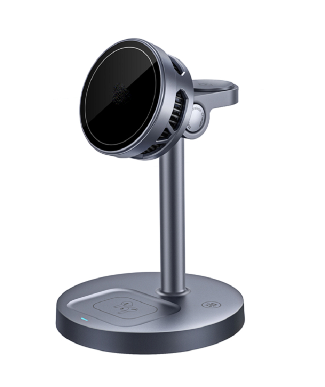 ETEK 25W 금속 3인1 무선 충전기, 전화기 (25W까지), 시계 ((5W) 및 귀기 (2.5W) 를 위한 빠른 충전, MOQ: 1,000 유닛.