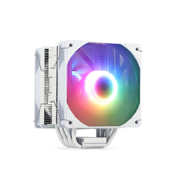 ETEK 6 파이프 RGB CPU 냉각기, 듀얼 120mm PWM 팬, AMD를 지원, 153*100*122mm, 게임 및 고성능 데스크톱에 이상적입니다