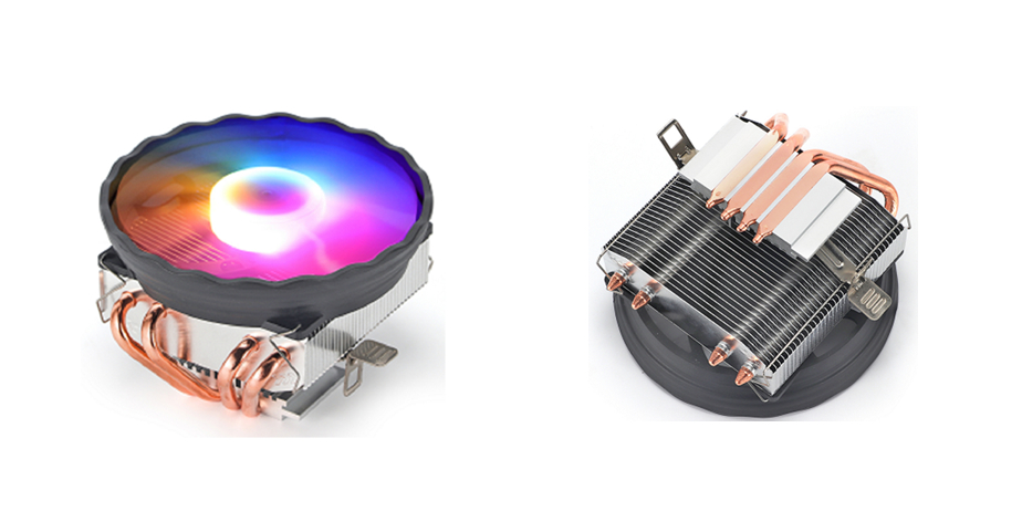 범용 CPU 쿨러, 4개의 구리 히트파이프, 120mm 팬, 2500RPM, FM/AM3/AM4/AM5/LGA115x/1200/1366/1700/2011, 유압 베어링, 20dB