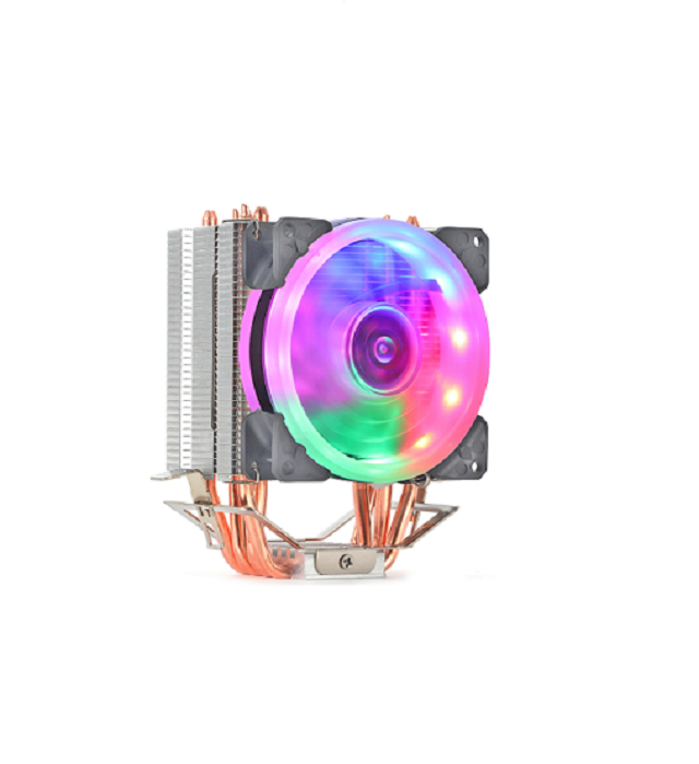 ETEK 4-Heatpipe CPU 냉각기, 92mm 팬, 고정 RGB, 수압 베어링, 예산 빌드 및 작은 형태 요소 PC에 이상적입니다.