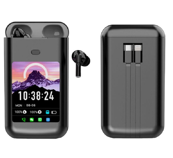 5000mAh 충전 케이스, 블루투스 5.4,ENC 노이즈 캔슬링, 멀티 앱 메시지 알림 (WeChat/WhatsApp/FB)