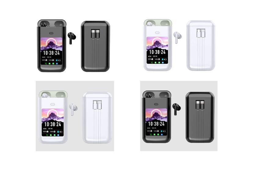 5000mAh 충전 케이스, 블루투스 5.4,ENC 노이즈 캔슬링, 멀티 앱 메시지 알림 (WeChat/WhatsApp/FB)