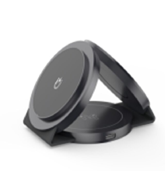 울트라 얇은 3인1 무선 충전 패드, 접이식 및 휴대용, 전화기 15W / 시계 2.5W / 귀기 3W, 4 가지 색상, 플라스틱 + PC