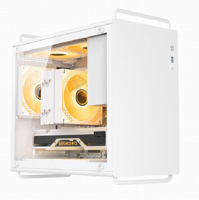 20L 컴팩트 게이밍 PC 케이스, M-ATX/ITX, 326mm GPU, 155mm CPU 쿨러, 140mm PSU, 듀얼 프론트 패널 옵션, 자기 먼지 필터