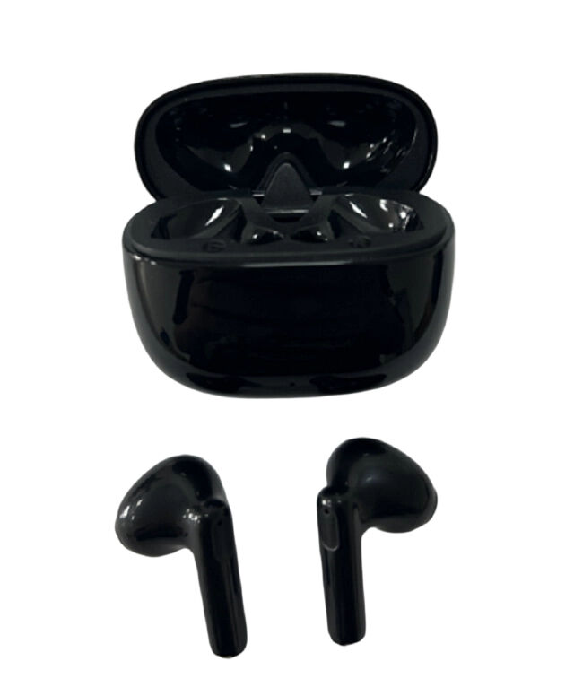 300mAh 충전 케이스가 있는 TWS 이어버드, TWS 블루투스 5.3 이어버드, F10 드라이버, 5시간 재생, Type-C 충전, 30+300mAh, 블랙