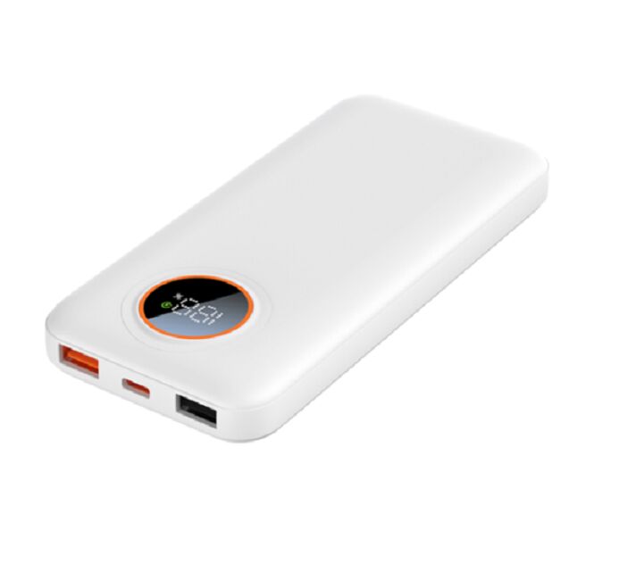 10000mAh PD 22.5W 파워 뱅크,C형 입출력, USB-A, A급 셀, 검은색/백색, 빠른 충전 케이블