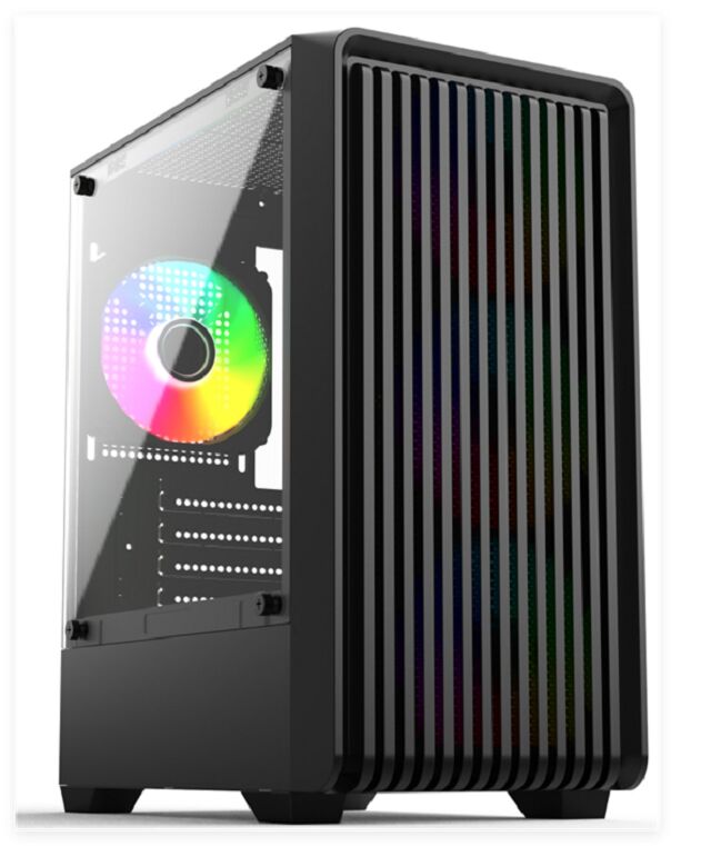 온화 유리 중탑 PC 케이스, 듀얼 글래스, 240mm 물 냉각, M-ATX/ITX
